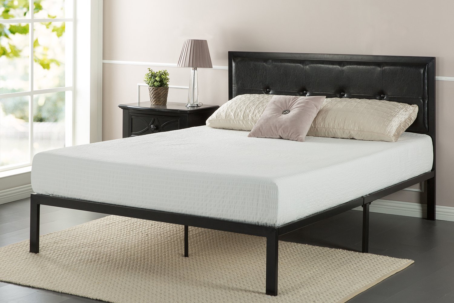 Top Rated Affordable Platform Beds You, Zinus Metal Platform Bed Frame With Headboard And Footboard Premium King Size