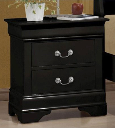 Louis Philippe Bedroom Set with 2 Drawers Nightstand