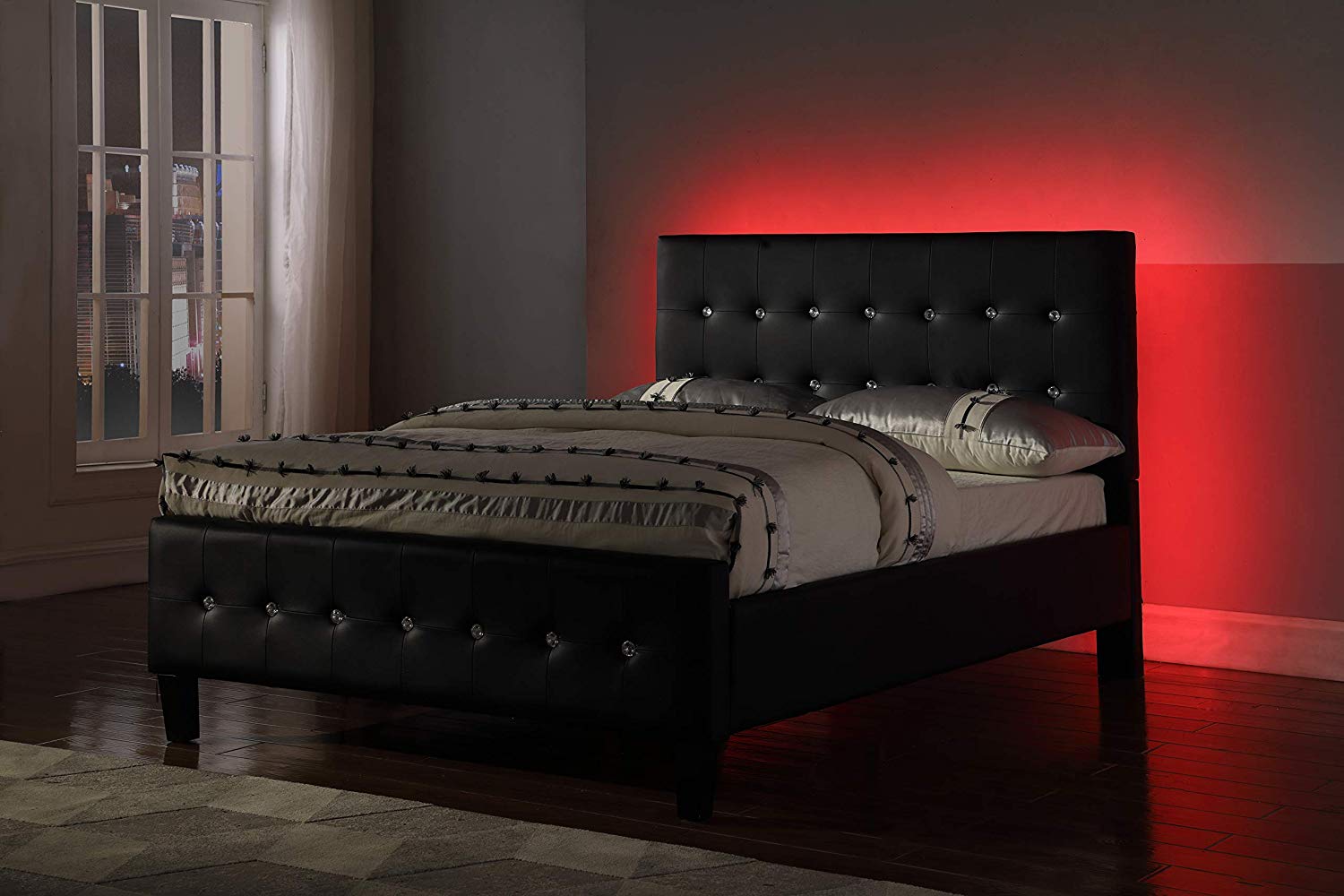 Best Platform Bed with LED Lights | Change Up to 16 Colors by Remote